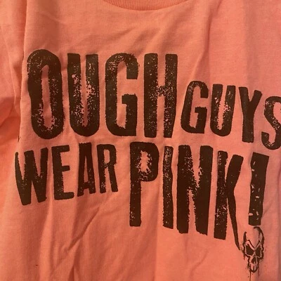 Tough Boys Wear Pink T-shirt Small  Boys Black Skull Christmas Clothing Kids - Image 1 of 4