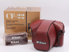 [Almost Unused In Box] Nikon Cf-22 Semi Soft Leather Case For F3 F3hp From Japan