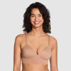 True & Co. Women's Everybody Boost Bra Beige Light Lift Push Up Size Small - Picture 1 of 11