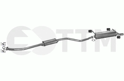 BFC CITROËN XSARA 1.4 1.6 110/75cV 2000-2004 Ligne D'échappement Silencieux+
