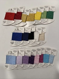 Rainbow Gallery Entice Thread Card Lot Of 20 For Needlepoint / Cross Stitch - Picture 1 of 5