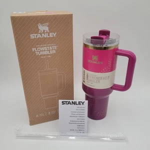 Stanley X Barbie 70s Superstar Quencher H2.0 FlowState Tumbler 40 Oz Pink - Picture 1 of 24