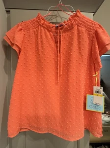 Neu mit Etikett CeCe Cameo koralle Bluse Größe Medium - Bild 1 von 4