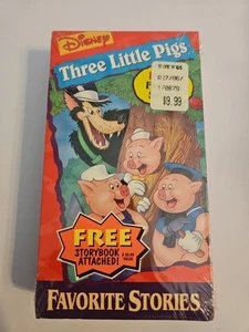 Disney Favorite Stories Three Little PigsVHS 1996 Movie Cartoon NEW SEALED - Picture 1 of 3