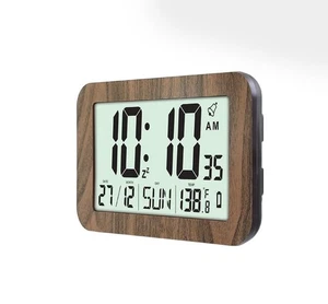 LCD Display Battery Operated Desk Clocks, Home & Office Wall Clock - Picture 1 of 5