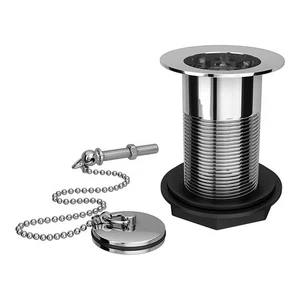 Basin Waste Plug and Chain Unslotted in Chrome - Picture 1 of 1