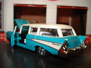1957 CHEVROLET 210 4 DOOR WAGON CUSTOM LIMITED EDITION 1/64 BLUE FLAME CRUISER - Picture 1 of 4