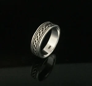 Silver Braided Infinity Band Ring 925 Sterling Silver Bali Style Silver Ri - Picture 1 of 12