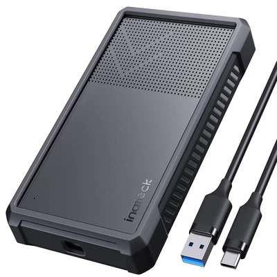 USB 3.2 Gen2 Festplattengehäuse mit Silikon Schutz 6Gbps UASP TRIM - Bild 1 von 4