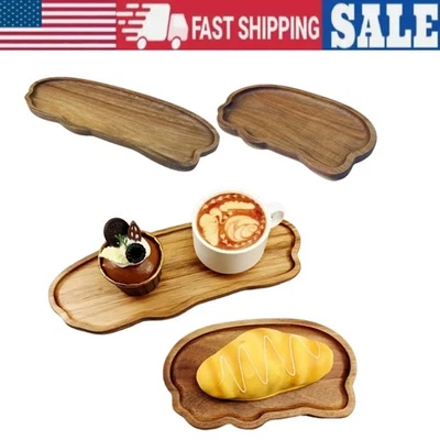 Wooden Tableware Snack Plates Serving Trays for Dinner Desserts Platters Boards - Image 1 of 4