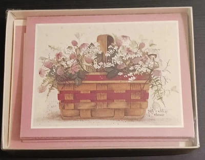 Pat Richter Blank Note Cards & Envelopes 10 Pc Basket of Clover - Image 1 of 4