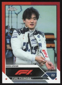 Yuki Tsunoda - ORANGE RED REFRACTOR - 56 - 2023 Topps Chrome F1 - Picture 1 of 2