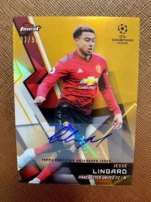 Lingard Gold Finest   To 50 Autographs - Image 1 of 2