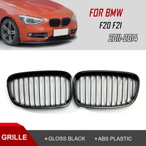 Front Kidney Grill Grille Gloss Black For BMW F20 F21 1 Series 2011-2014 SU - Picture 1 of 10