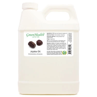 GREENHEALTH 32 fl oz Jojoba Carrier Oil (100% Pure & Natural) Plastic Jug