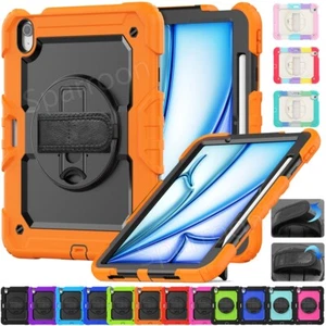 For iPad Air 11 13 Inch M3/M2 Heavy Duty Full Body Case Stand Cover with Strap - Picture 1 of 152