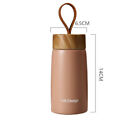 Portable Wood Grain Insulation Bottle 304 Stainless Steel Vacuum Flask Water Cup