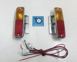 HOLDEN HZ SIDE INDICATOR REPEATER LIGHT LENSES 1/4 PANEL KIT HJ HX HQ NEW - Picture 1 of 4
