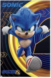 Sonic the Hedgehog 2 Movie Wall Poster 22x34 Trends Original Sealed Video Game - Picture 1 of 5