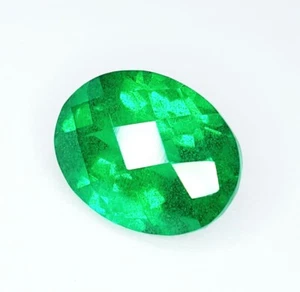 Certified Natural Transparent Green Emerald Oval 10 Ct Loose Gemstone Gem W59 - Picture 1 of 9