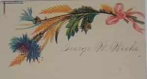 Victorian Calling Card George W. Weeks - Picture 1 of 2