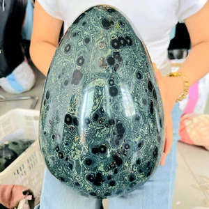 45.2lb Natural Kambaba jasper Dinosaur egg Crystal Quartz Carved ball Reiki - Picture 1 of 15