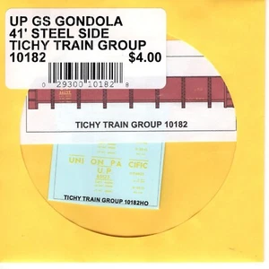 HO Scale Tichy Train 10182 UP GS Gondola 41' Steel Side Decal Set - Picture 1 of 2