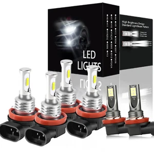 For Nissan Maxima 2016-2018 8000K LED Headlight Hi-Lo+Fog Light Bulbs Kit White - Picture 1 of 13