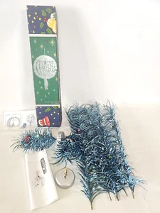 RARE! NOS Vintage mercury glass tinsel Christmas ornament hanging ball 1950s MCM - Picture 1 of 6