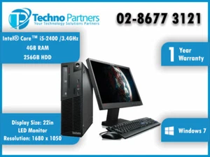 Lenovo Desktop Computer Package M91 4518 i5 2400 4G 250G 2 22" LCD Dual Monitor - Picture 1 of 4
