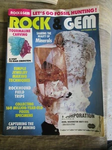  1992 SEPTEMBER Vintage Rock & and Gem Magazine  Rockhound GOLD HUNTERS - Picture 1 of 2