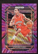 2023-24 Prizm Draft Picks Base Purple Wave #53 Stephen Curry - Wildcats !