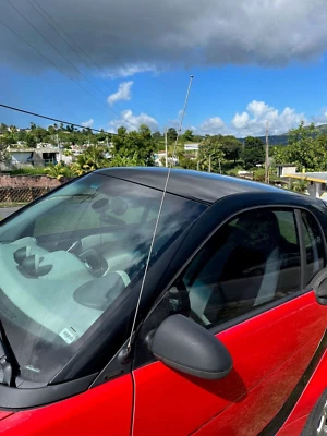 Antena de aço inoxidável 31" polegadas mastro rádio de potência para SMART FORTWO 2008-2015 nova - Imagem 1 de 4