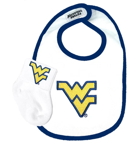 West Virginia Mountaineers Baby Bib and Socks Set Cover