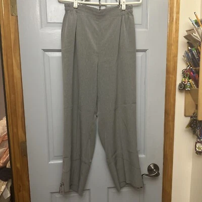 Pantalones Chalou Mujer Pierna Recta Elásticos Gris Talla 14 Recortados Foto 1 de 4