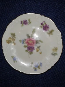 10PZ Krautheim Germany, Vintage Sottobicchiere Ø 8,5cm -Fiori con Bordo dorato - Imagen 1 de 2