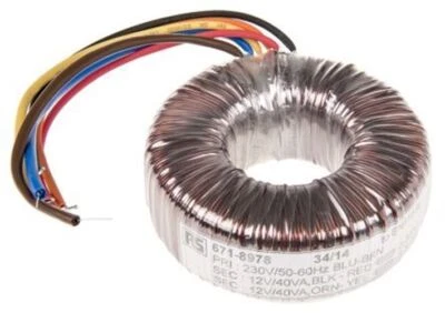 1 x 2 Output Toroidal Transformer, 80VA, 2 x 12V ac - Image 1 of 4