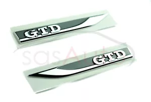 ✅ Genuine Side Fender GTD Chrome Badge set L+R VW Golf 7 5G0853688P 5G0853688N - Picture 1 of 3