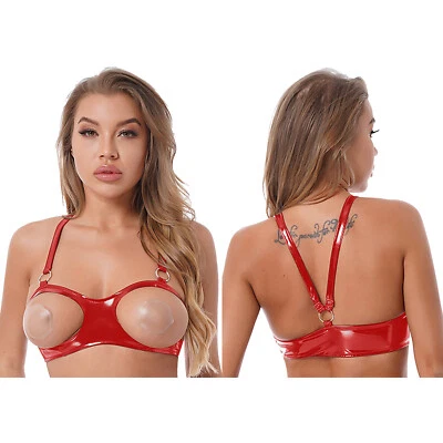 Arnés de sujetador jaula elástico ahuecado para mujeres de Estados Unidos Prendas para el torso Lencería Ropa interior sin copa Foto 1 de 4