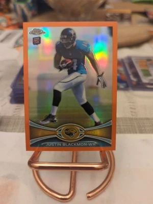 2012 Topps Chrome - Justin Blackmon #13 Orange Refractor (RC) - Image 1 of 2