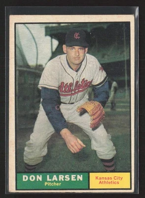 1961 年 Topps #177 Don Larsen - 状况极佳/EX 套装破损! — 第 1/2 张图片