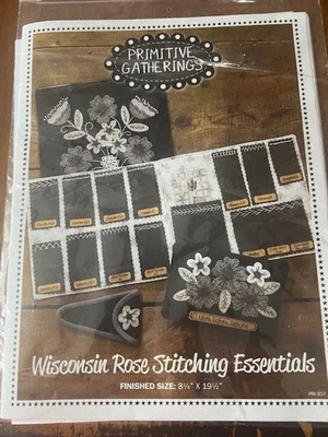 Wisconsin Rose Stitching Essentials Pattern by Primitive Gatherings - Image 1 of 2