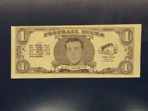 1962 Topps Football Bucks #4 Alex Webster RB New York Giants - Picture 1 of 2