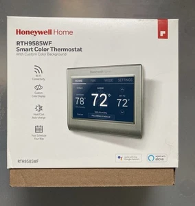 Honeywell Home Smart Color Thermostat, RTH9585WF, Silver, New In Box - Picture 1 of 6