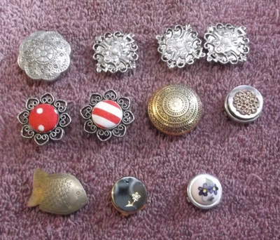 Lot Of 11 Vintage Button Covers - Image 1 of 2