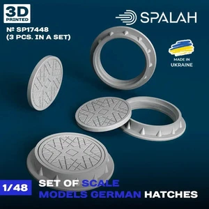1:48 Models German Hatches (3 pcs) Scale Model Kit for Diorama Spalah SP17448 - Picture 1 of 1