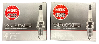 LOT OF 2~ Genuine NGK 7938 V-Power Spark Plugs BKR5E 4 PACK - Imagem 1 de 3