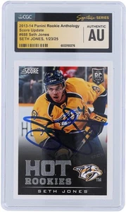 Seth Jones Predators Signed 2013-14 Panini Score Update #688 CGC Rookie Card - Picture 1 of 3