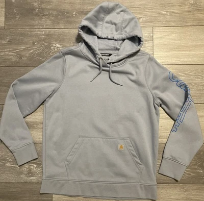 Carhartt Rain Defender Hoodie Sweatshirt Large 12/14 Relaxed Fit Graphic LogoEUC - Image 1 of 4