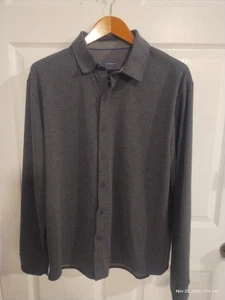 Twillory Shirt Men 2XL Gray Long Sleeve Performance Polo Athleisure  - Picture 1 of 3